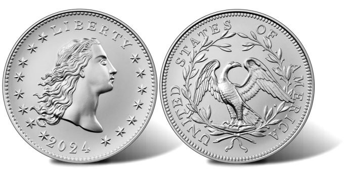 The U.S. Mint unveiled images of the 230th Anniversary Flowing Hair Silver Medal